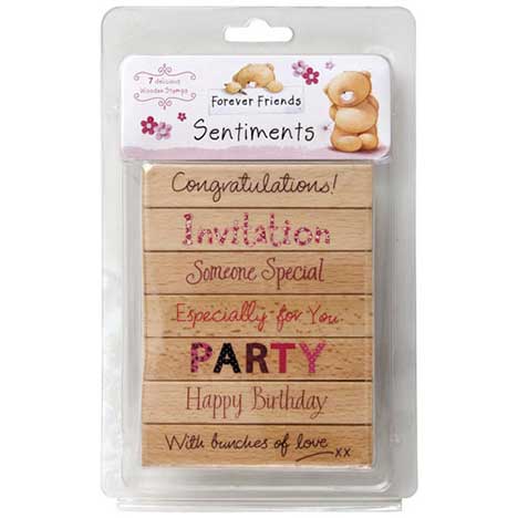 Sentiments Forever Friends Pink Parfait Stamp Set (Pack of 7)