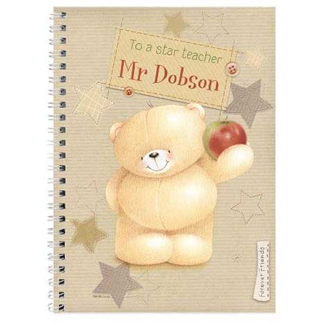 Personalised Forever Friends Teacher A5 Notebook 