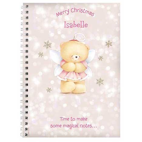 Personalised Forever Friends Christmas Angel Notebook 