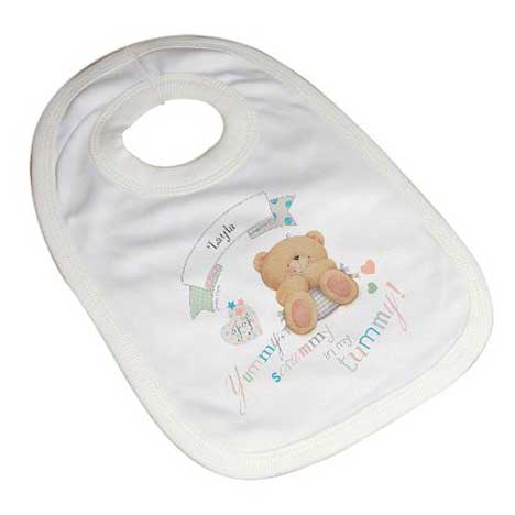 Personalised Forever Friends Baby Bib 0 - 3 Months 