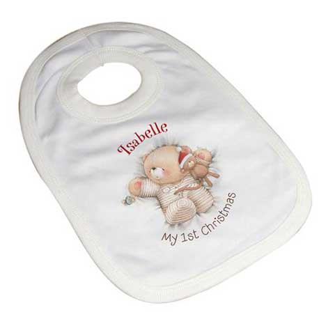 Personalised Forever Friends My 1st Christmas Bib 