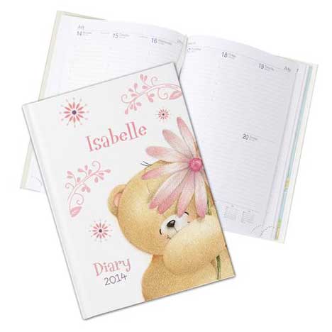 Personalised Forever Friends Big Flower Hardback Diary 