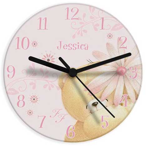 Personalised Forever Friends Big Flower Clock 