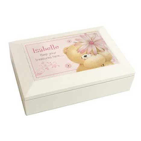 Personalised Forever Friends Big Flower Jewellery Box 